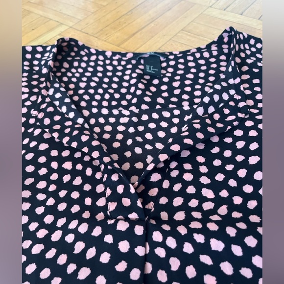 H&M Pink Polka Dot High-low Blouse - Picture 2 of 4